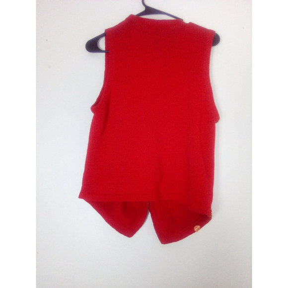 CLAUDIA D VINTAGE 1997 VEST CHRISTMAS SIZE SMALL WITH RITHSTONES - Picture 6 of 6